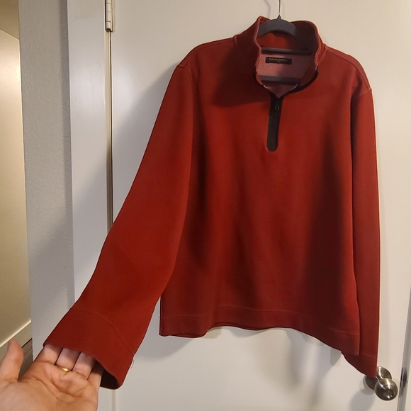 Banana Republic - Red 1/4 Zip Sweatshirt - Picture 1 of 9